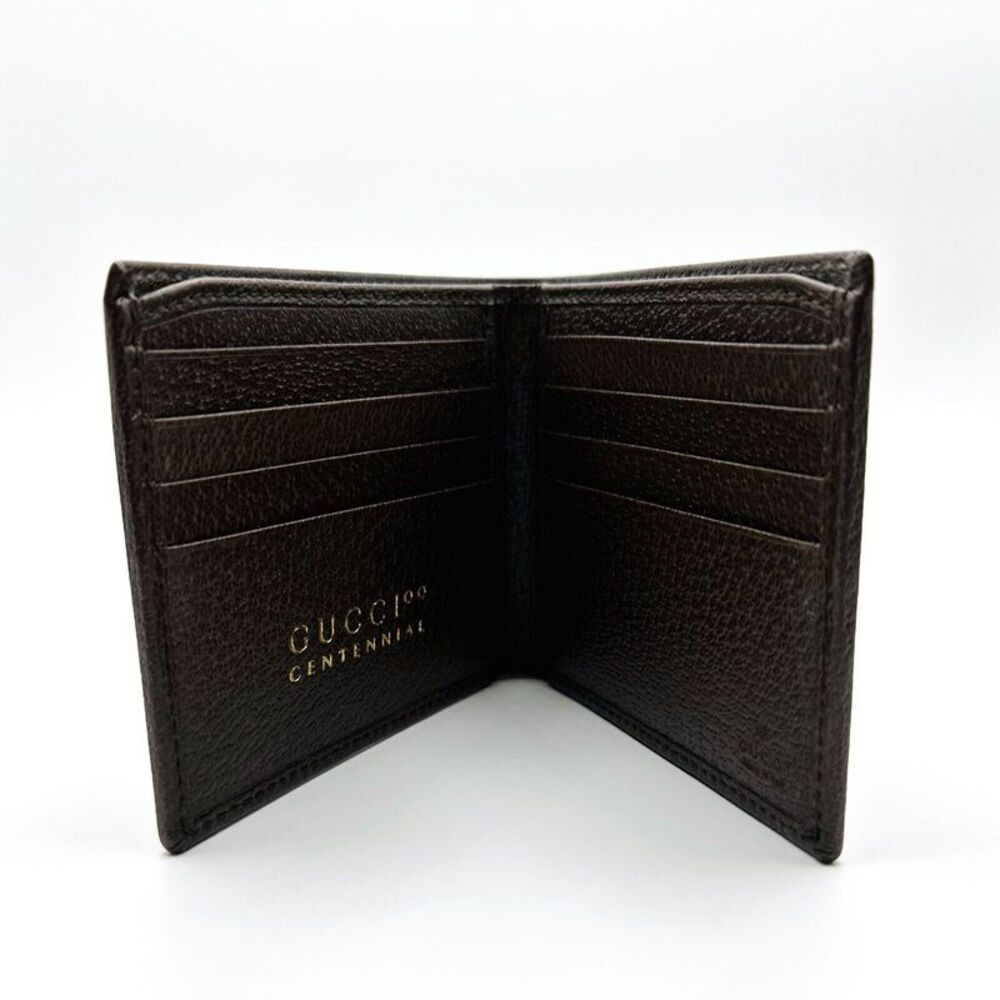 Gucci 100 Centennial Men's Brown Leather Bifold Wallet - Picture 5 of 8